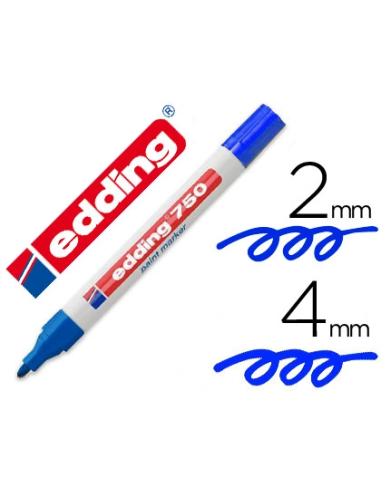 CI | Rotulador edding punta fibra 750 azul punta redonda 3,5 mm