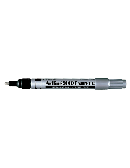 CI | Rotulador artline marcador permanente tinta metalica ek-900 plata -punta redonda 2.3 mm