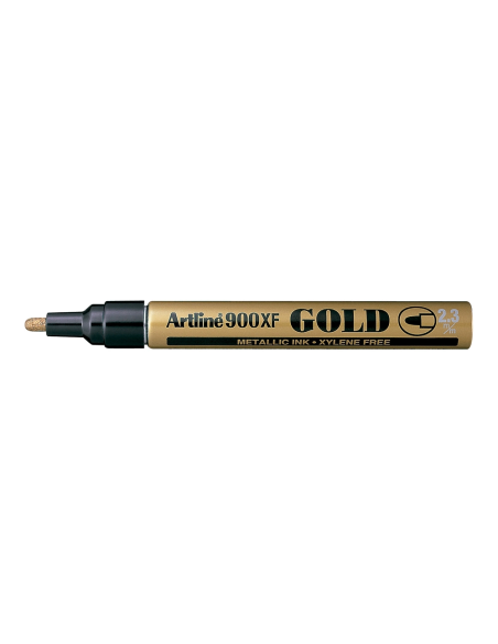 CI | Rotulador artline marcador permanente tinta metalica ek-900 oro -punta redonda 2.3 mm