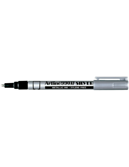 CI | Rotulador artline marcador permanente tinta metalica ek-990 plata -punta redonda 1.2 mm