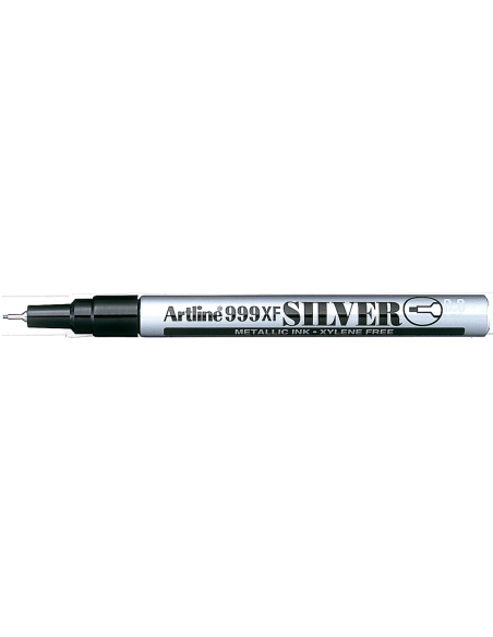 CI | Rotulador artline marcador permanente tinta metalica ek-999 plata -punta redonda 0.8 mm