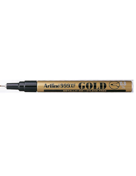 CI | Rotulador artline marcador permanente tinta metalica ek-999 oro -punta redonda 0.8 mm