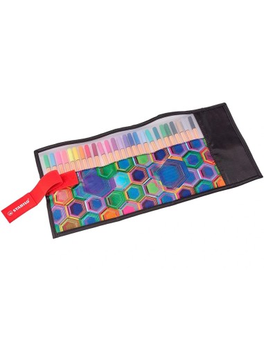 CI | Rotulador Stabilo Punta De Fibra Point 88 Art Estuche Rollerset De 25 Unidades Colores Surtidos