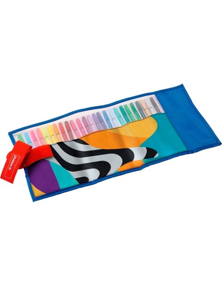 CI | Rotulador Stabilo Punta De Fibra Pen 68 Arty Estuche Rollerset De 25 Unidades Colores Surtidos