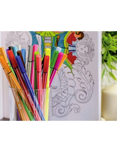 CI | Rotulador Stabilo Punta De Fibra Pen 68 Arty Estuche Rollerset De 25 Unidades Colores Surtidos