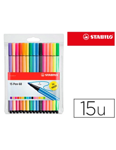 CI | Rotulador stabilo acuarelable pen 68 estuche de 10...