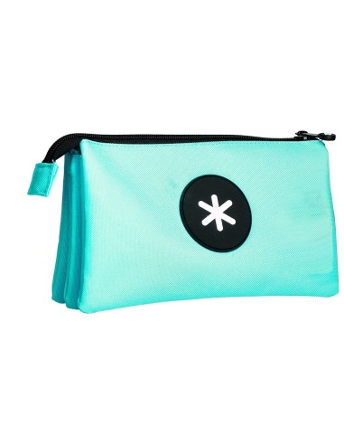 CI | Bolso Escolar Portatodo Antartik Triple Cremallera Color Menta 220X30X120 Mm