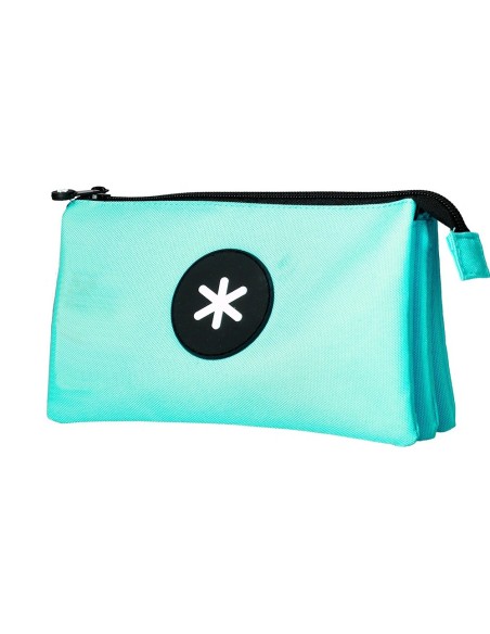 CI | Bolso Escolar Portatodo Antartik Triple Cremallera Color Menta 220X30X120 Mm
