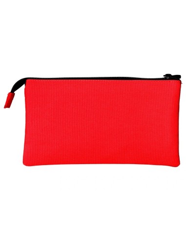 CI | Bolso escolar portatodo antartik triple cremallera color rojo 220x30x120 mm
