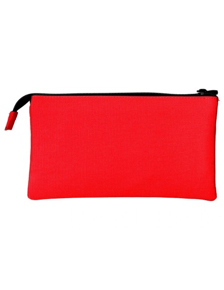 CI | Bolso escolar portatodo antartik triple cremallera color rojo 220x30x120 mm