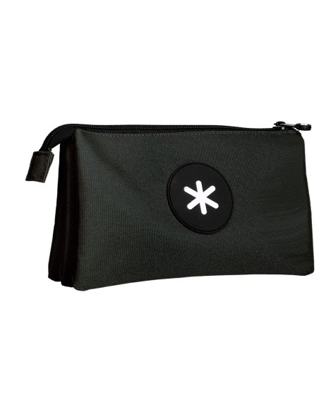 CI | Bolso Escolar Portatodo Antartik Triple Cremallera Color Negro 220X30X120 Mm