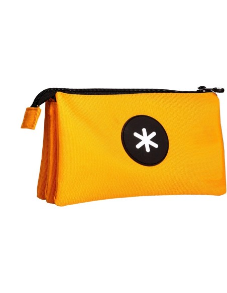 CI | Bolso Escolar Portatodo Antartik Triple Cremallera Color Mostaza 220X30X120 Mm