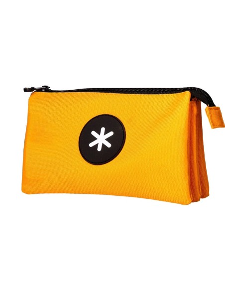CI | Bolso Escolar Portatodo Antartik Triple Cremallera Color Mostaza 220X30X120 Mm