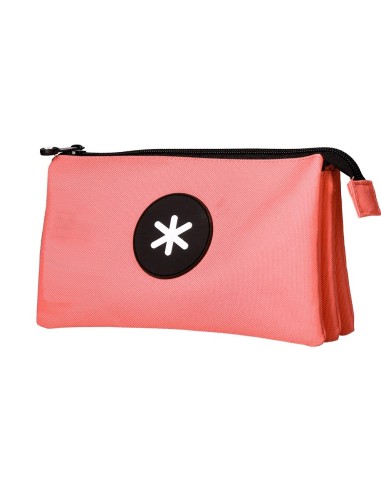 CI | Bolso Escolar Portatodo Antartik Triple Cremallera Color Coral 220X30X120 Mm