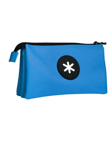 CI | Bolso Escolar Portatodo Antartik Triple Cremallera Color Azul 220X30X120 Mm