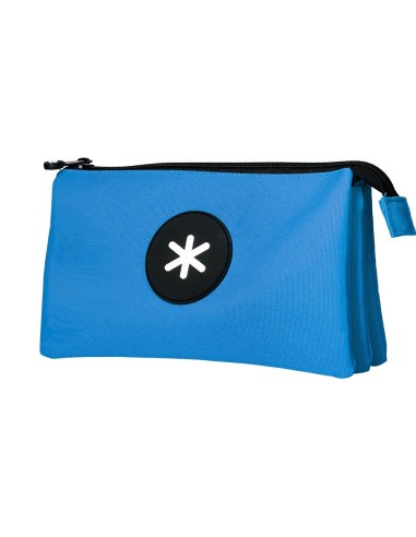 CI | Bolso Escolar Portatodo Antartik Triple Cremallera Color Azul 220X30X120 Mm