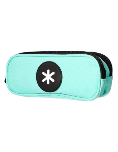 CI | Bolso Escolar Portatodo Antartik Doble Cremallera Color Verde Menta 210X60X80 Mm