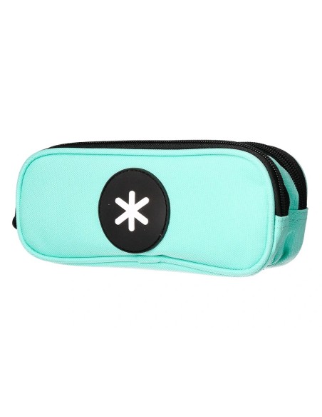 CI | Bolso Escolar Portatodo Antartik Doble Cremallera Color Verde Menta 210X60X80 Mm