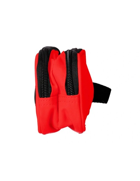 CI | Bolso escolar portatodo antartik doble cremallera color rojo 210x60x80 mm