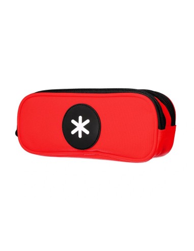 CI | Bolso escolar portatodo antartik doble cremallera color rojo 210x60x80 mm