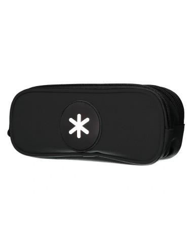 CI | Bolso Escolar Portatodo Antartik Doble Cremallera Color Negro 210X60X80 Mm