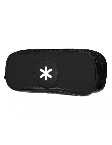 CI | Bolso Escolar Portatodo Antartik Doble Cremallera Color Negro 210X60X80 Mm