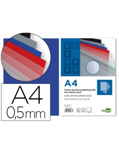 CI | Tapa encuadernacion liderpapel polipropileno a4 0.5...