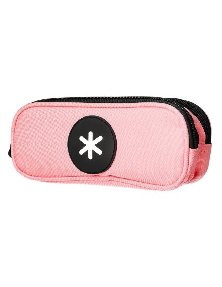 CI | Bolso Escolar Portatodo Antartik Doble Cremallera Color Coral 210X60X80 Mm