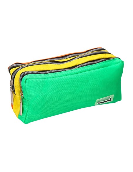 CI | Bolso escolar liderpapel portatodo rectangular 3 bolsillos colores pasteles 195x70x80 mm