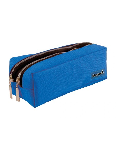 CI | Bolso Escolar Liderpapel Portatodo Rectangular 2 Bolsillos Azul 185X55X70 Mm