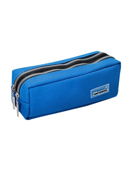 CI | Bolso Escolar Liderpapel Portatodo Rectangular 2 Bolsillos Azul 185X55X70 Mm