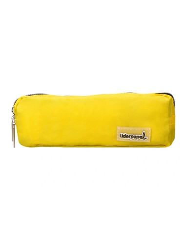 CI | Bolso escolar liderpapel portatodo rectangular 3 bolsillos amarillo pastel 185x55x70 mm