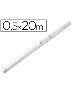 CI | Rollo plastico adhesivo liderpapel 0.50x20 mt 80 mc...