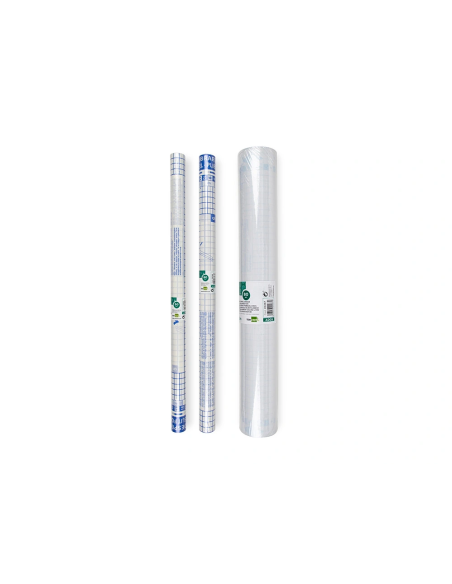CI | Rollo plastico adhesivo liderpapel 0.50x20 mt 80 mc removible