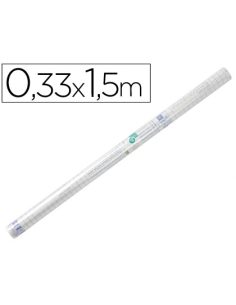 CI | Rollo plastico adhesivo liderpapel 0.33x1.50 50 mc...