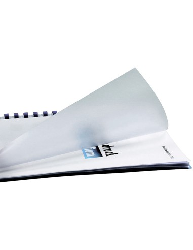 CI | Tapa encuadernacion liderpapel polipropileno a4 0.8mm transparente paquete de 50 unidades