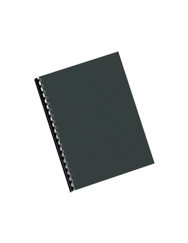CI | Tapa encuadernacion liderpapel carton a4 1mm negra paquete de 50 unidades
