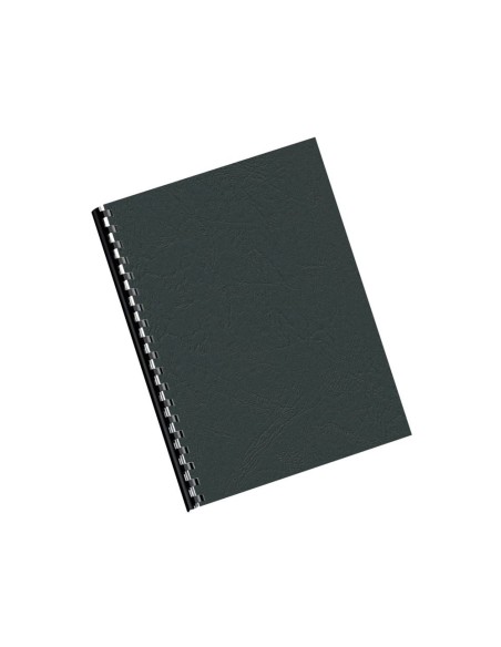 CI | Tapa encuadernacion liderpapel carton a4 1mm negra paquete de 50 unidades