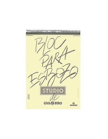 CI | Bloc dibujo esbozo canson din a4 microperforado 21x29,7 cm 100 hojas grano fino 90 gr