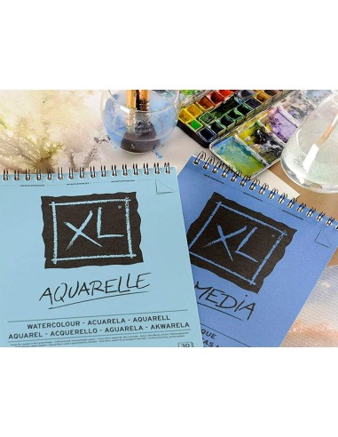 CI | Bloc dibujo acuarela canson xl aquarelle grano fino din a4 microperforado espiral 21x29,7 cm 30 hojas 300 gr