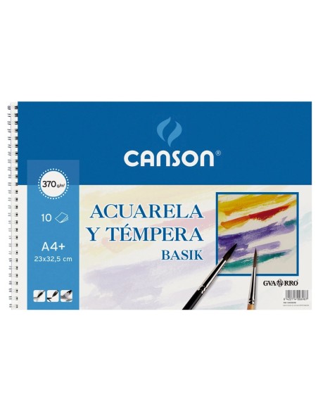 CI | Bloc dibujo acuarela din a3 espiral 32.5x46 cm 10 hojas de 370 gramos