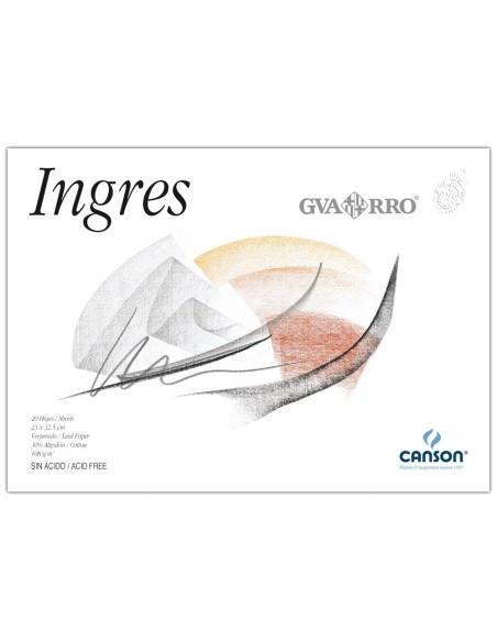 CI | Bloc dibujo ingres 230x325 -de 20 hojas de 108 gramos