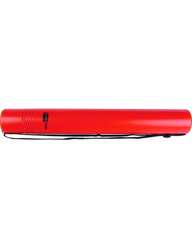 CI | Portaplanos plastico liderpapel diametro 6 cm extensible hasta 80 rojo