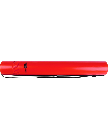 CI | Portaplanos plastico liderpapel diametro 6 cm extensible hasta 80 rojo