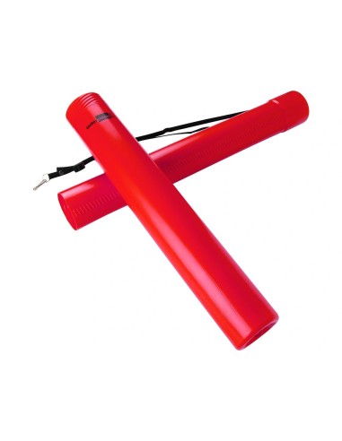 CI | Portaplanos plastico liderpapel diametro 6 cm extensible hasta 80 rojo