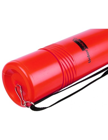 CI | Portaplanos plastico liderpapel diametro 6 cm extensible hasta 80 rojo