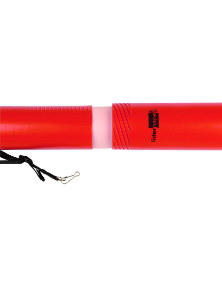 CI | Portaplanos plastico liderpapel diametro 6 cm extensible hasta 80 rojo