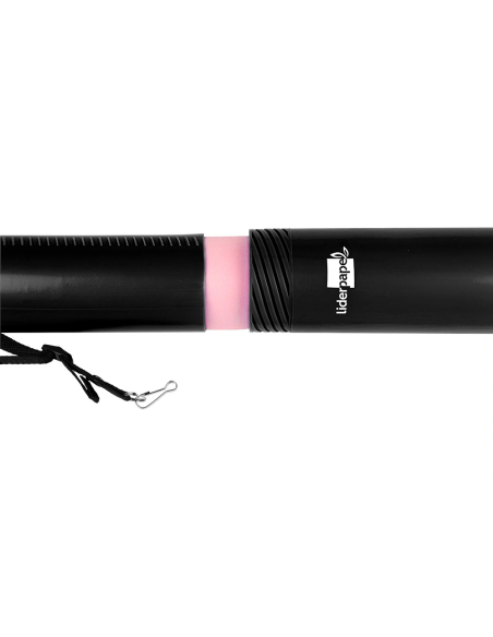 CI | Portaplanos plastico liderpapel diametro 6 cm extensible hasta 80 negro