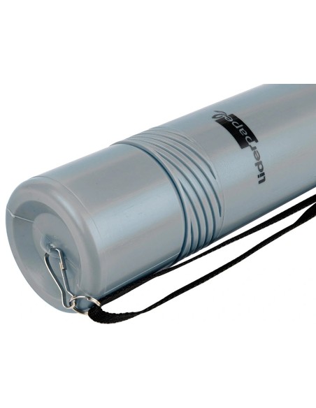 CI | Portaplanos plastico liderpapel diametro 6 cm extensible hasta 80 gris