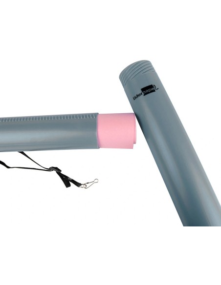 CI | Portaplanos plastico liderpapel diametro 6 cm extensible hasta 80 gris